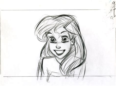 Walt Disney Sketches - Princess Ariel - Walt Disney Characters Photo (32771005) - Fanpop