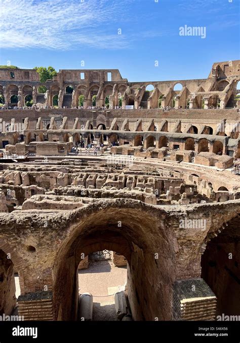 Amazing view inside the ancient Roman Colosseum Stock Photo - Alamy