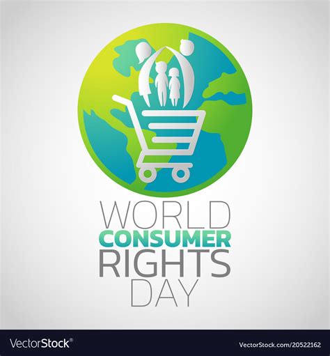 World consumer rights day logo icon design Vector Image