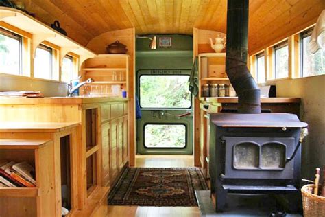 School Bus Conversion Transforms the Vehicle into Spacious Tiny Home