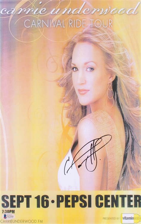 Carrie Underwood Signed "Carnival Ride Tour" 11x17 Poster Print ...