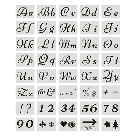 Home Decor 40Pcs Set English Letter Stencils for Painting Mould ...