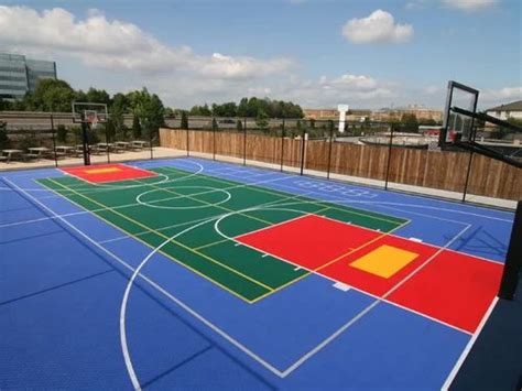 Pu Outdoor Basketball Court Flooring at Rs 130/per sqft in Jaipur | ID: 19784729062