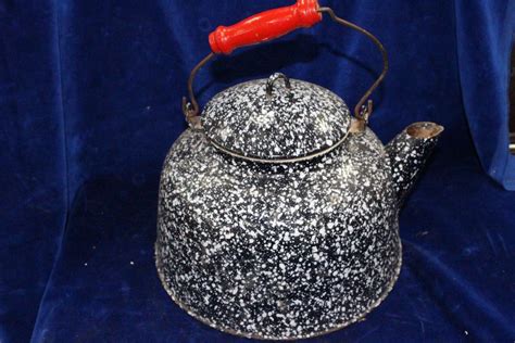 Mottled Enamel Kettle