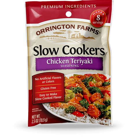 Chicken Teriyaki Slow Cookers Mix Pouch - Orrington Farms