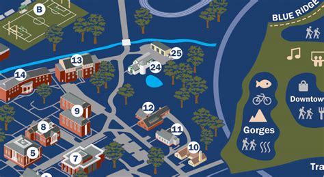 Campus Map Design for Brevard College, NC | Corner Tab