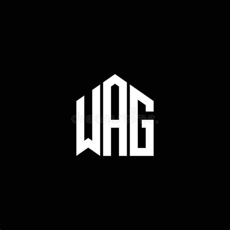 WAG Letter Logo Design on BLACK Background. WAG Creative Initials Letter Logo Concept Stock ...