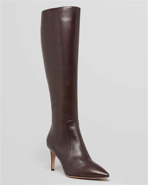 Lyst - Via Spiga Pointed Toe Tall Dress Boots Dacia High Heel in Brown