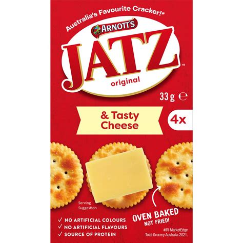 Arnott's Jatz Cracker Biscuits & Tasty Cheese 33g | Woolworths