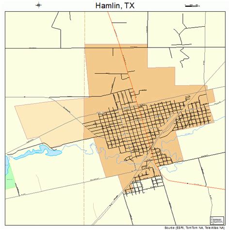 Hamlin Texas Street Map 4831964