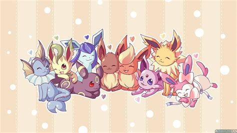 Chibi Eevee Evolutions Wallpapers on WallpaperDog