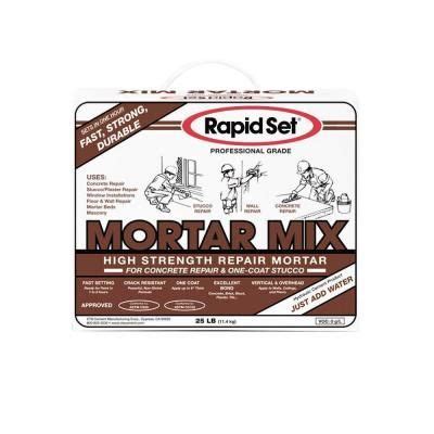 Rapid Set 25 lbs. Mortar Mix-04020025 - The Home Depot | Mortar, Plaster repair, Concrete