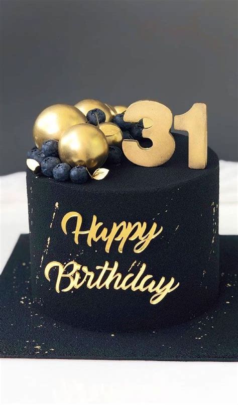 39 Cake design Ideas 2021 : Black Cake for 31st Birthday | Birthday ...