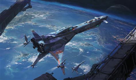 Galactic Odyssey: 8K Ultra HD Sci-Fi Spaceship Wallpaper by Pengzhen Zhang