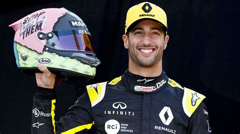 GALLERY: Daniel Ricciardo shows off new helmet design in Melbourne ...