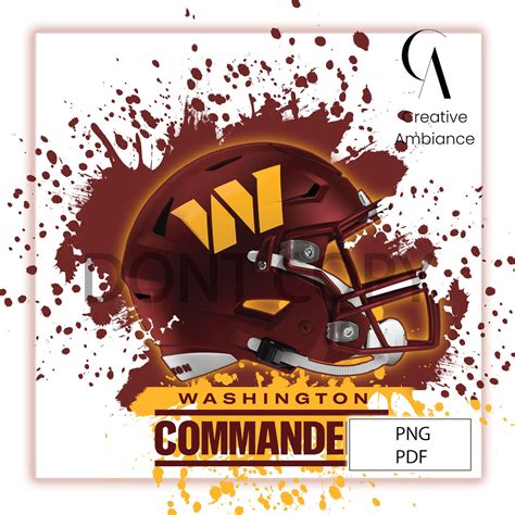 Commanders PNG-PDF, Commanders Football Team Digital Design - Etsy