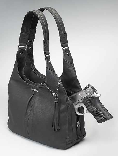 Pleated Leather Concealed Carry Purse - Athena's Armory