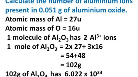 Examples Of Mole And Avogadro's Number