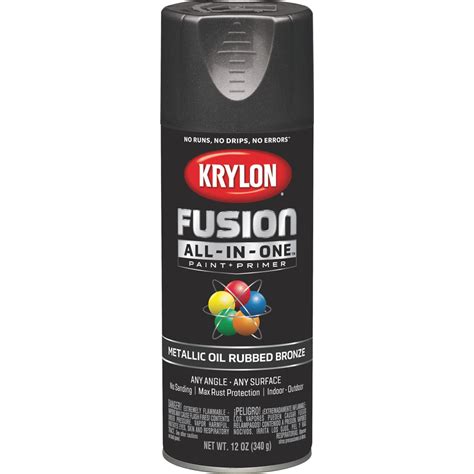 Krylon Fusion All-In-One Metallic Spray Paint & Primer, Oil Rubbed Bronze, 12 Oz. - Walmart.com