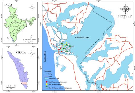 Map of the Ashtamudi estuary, Kerala, southwest coast of India | Download Scientific Diagram