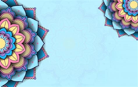 Free Vector | Background template with mandala pattern | Mandala ...