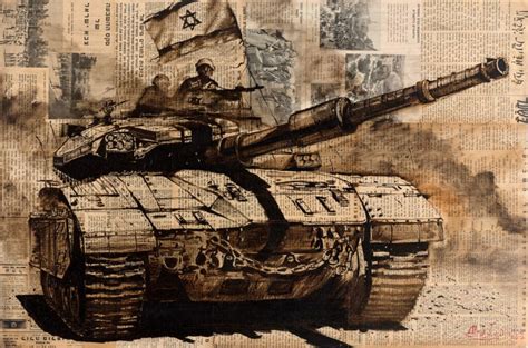 Newspaper Painting | Modern Israeli Art and Israeli Painting