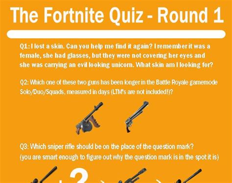 Fortnite Trivia Questions Printable