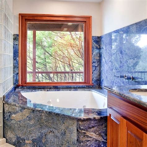 Custom Azul Bahia Blue Granite Bathroom Countertop from China ...