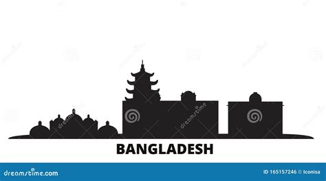 Chittagong Silhouette Skyline. Bangladesh - Chittagong Vector City ...