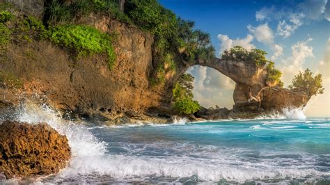 Natural Bridge on Bharatpur Beach, Neill Island, Bay of Bengal, Andaman Islands, India | Windows ...