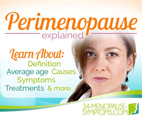 Perimenopause Information | 34 Menopause Symptoms