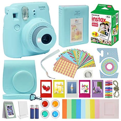 Fujifilm Instax Mini 9 Camera Ice Blue Accessory kit for Kids Fuji ...