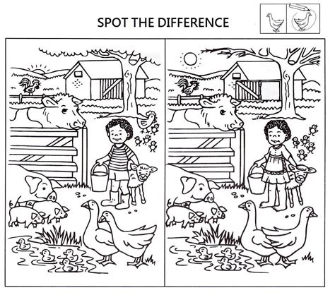 Spot The Difference Worksheets for Kids | Activity Shelter