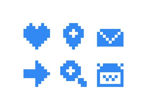 6 Free pixel icons | Free Download PSD | DLPSD.