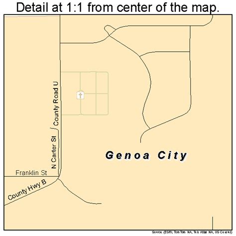 Genoa City Wisconsin Street Map 5528675