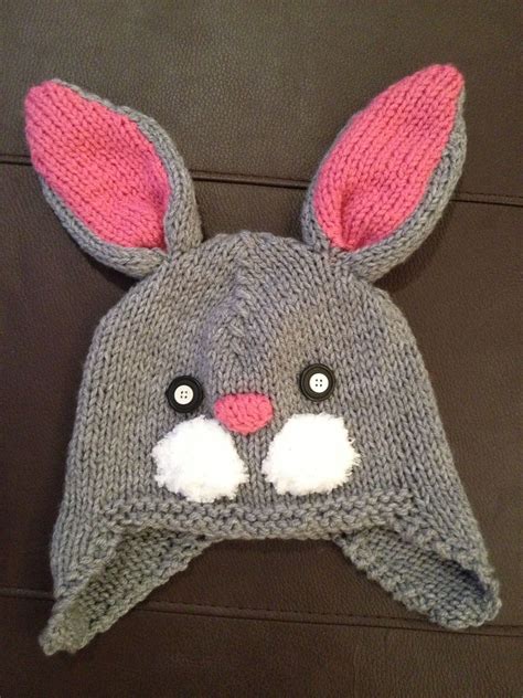 Knitted 'Rabbit' Hat | Artesanato, Trico, Crochê