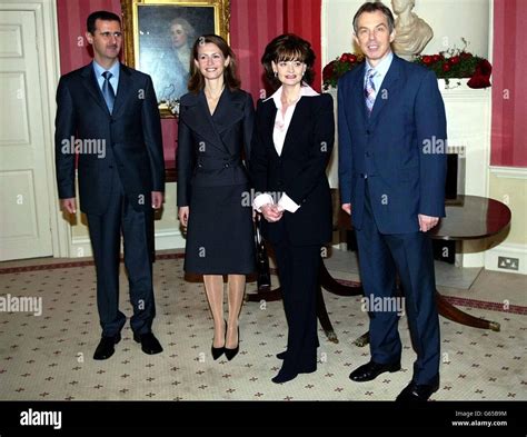 Asma Al-Assad with the Blairs Stock Photo - Alamy