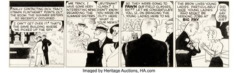 Chester Gould Dick Tracy Daily Comic Strip The Brow Original Art | Lot ...