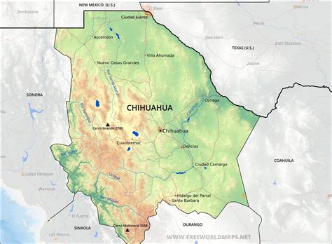 Map Of Chihuahua Mexico - Map Of Amarillo Texas