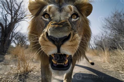 Angry lion. . 22276397 Stock Photo at Vecteezy