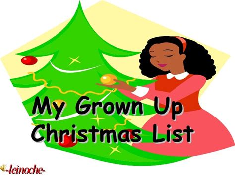 My Grown Up Christmas List