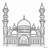 Mosque Coloring Page 67732 54430 sketch template
