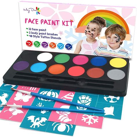 Maydear Face Painting Kit, Water Based 12 Colors-Pack - Walmart.com ...