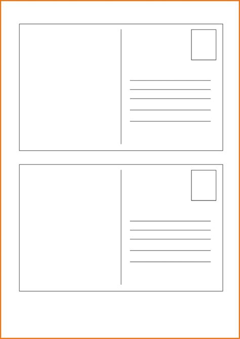 Free Printable Postcard Templates In Microsoft Word 4X6 Postcard ...