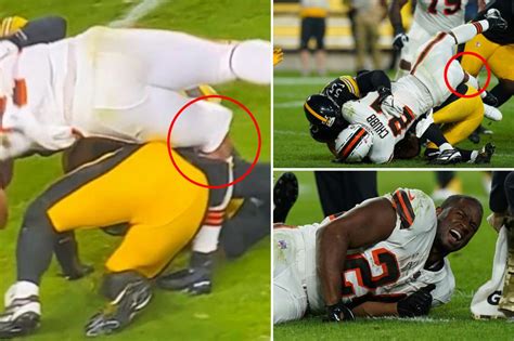 Browns' Nick Chubb carted off with ghastly knee injury