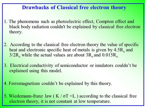 Classical Free Electron Theory Ppt