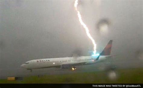 Caught on Camera: Scary Moment When Lightning Strikes Plane