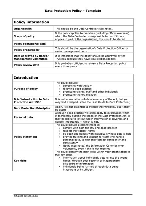 42 Information Security Policy Templates [Cyber Security] ᐅ TemplateLab