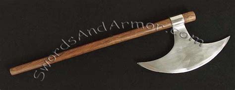 Medieval Two Handed Axe, Carbon Steel Blade