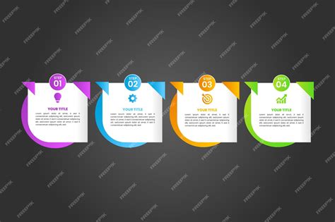 Premium Vector | Modern colorful infographic steps vector